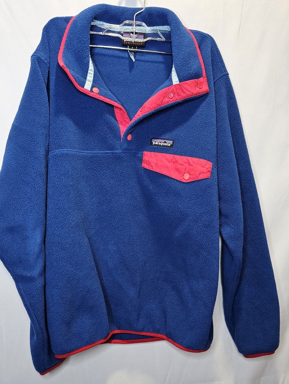 Patagonia Synchilla Snap-T Pullover royal blue fleece Sweater